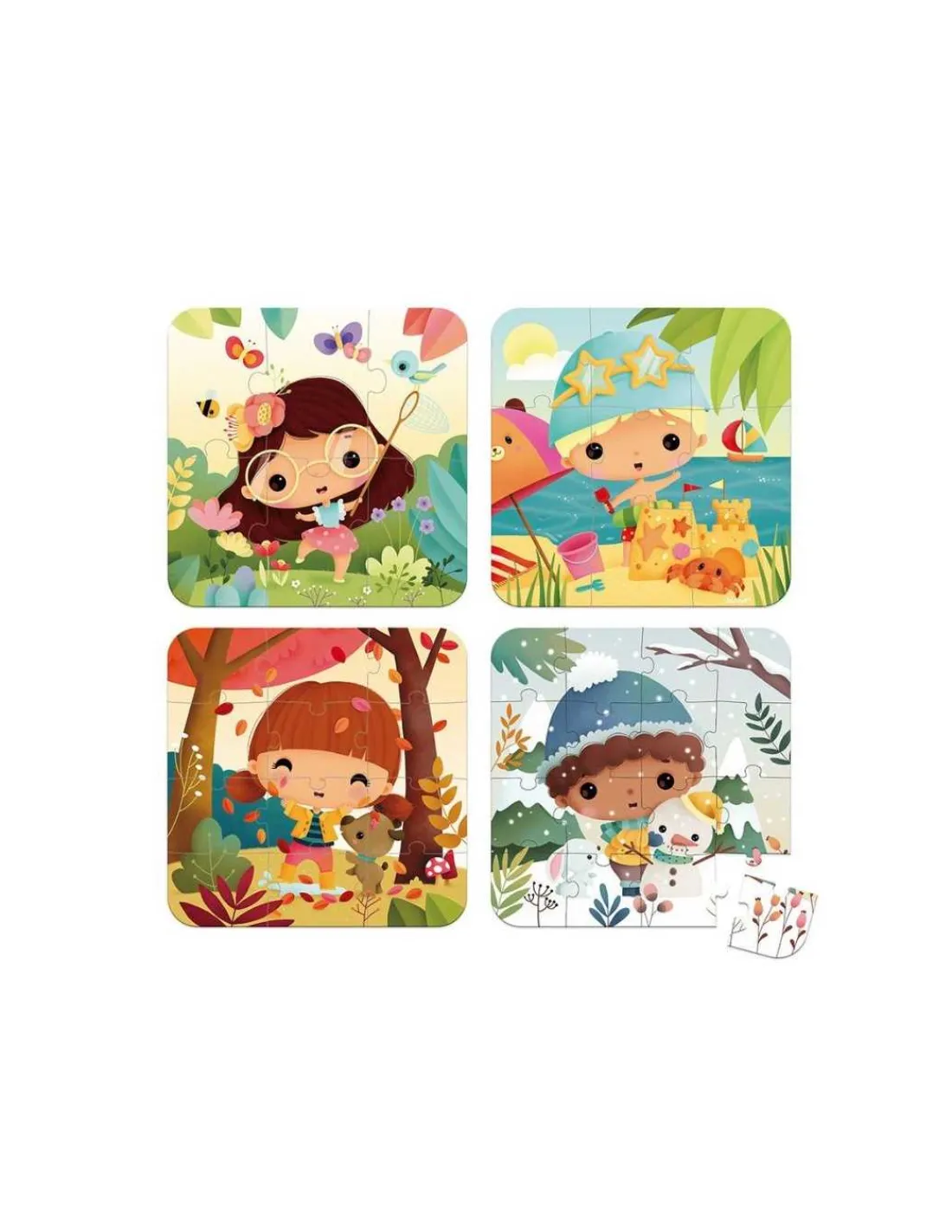 Janod 4 Puzzles las 4 Estaciones de
