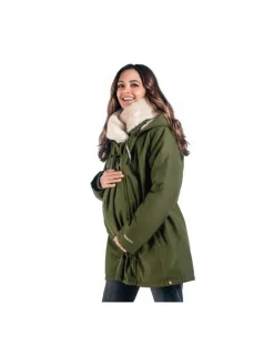 Wombat & Co London Abrigo de Porteo y Premamá Wallaby Verde y Beige