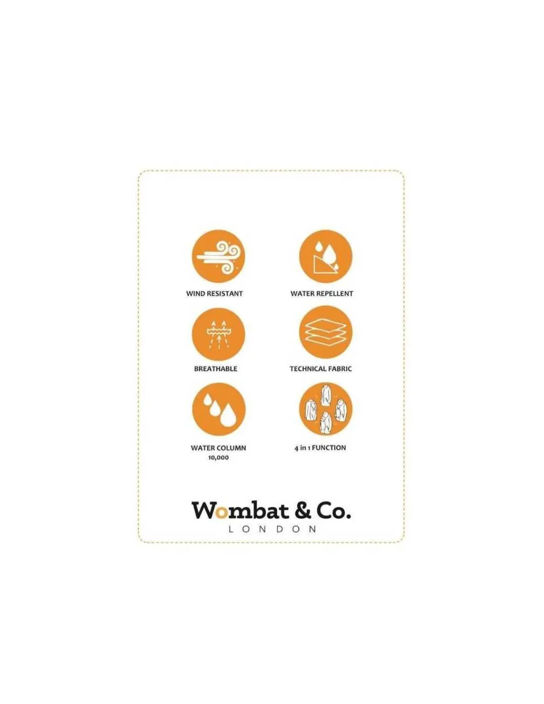 Wombat & Co London Abrigo porteo y premamá Wombat Shell Negro