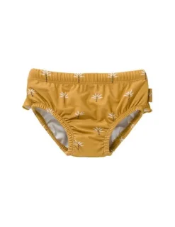 Tallytate Bañador Pañal con volante Palmera Mostaza de Fresk