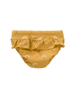 Tallytate Bañador Pañal con volante Palmera Mostaza de Fresk
