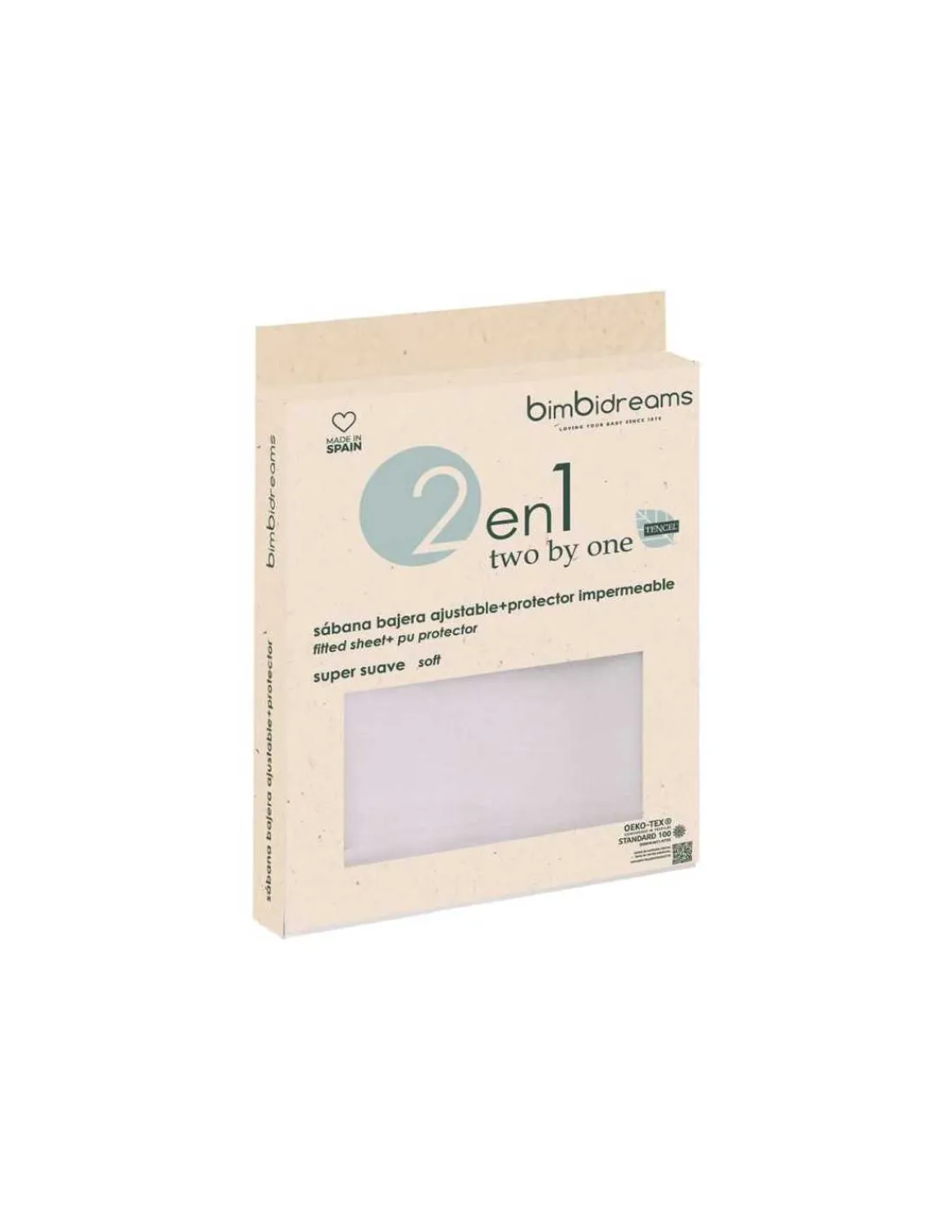 Bimbidreams Bajera + Protector 2 en 1 Capazo 40x80 Tencel