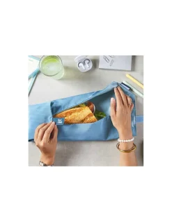 Roll Eat Boc'n'Roll Active Azul Gris - Porta Bocadillos y Snacks Reutilizable de Roll'eat