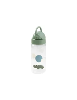 DONE BY DEER Botella con pajita Happy clouds Verde de