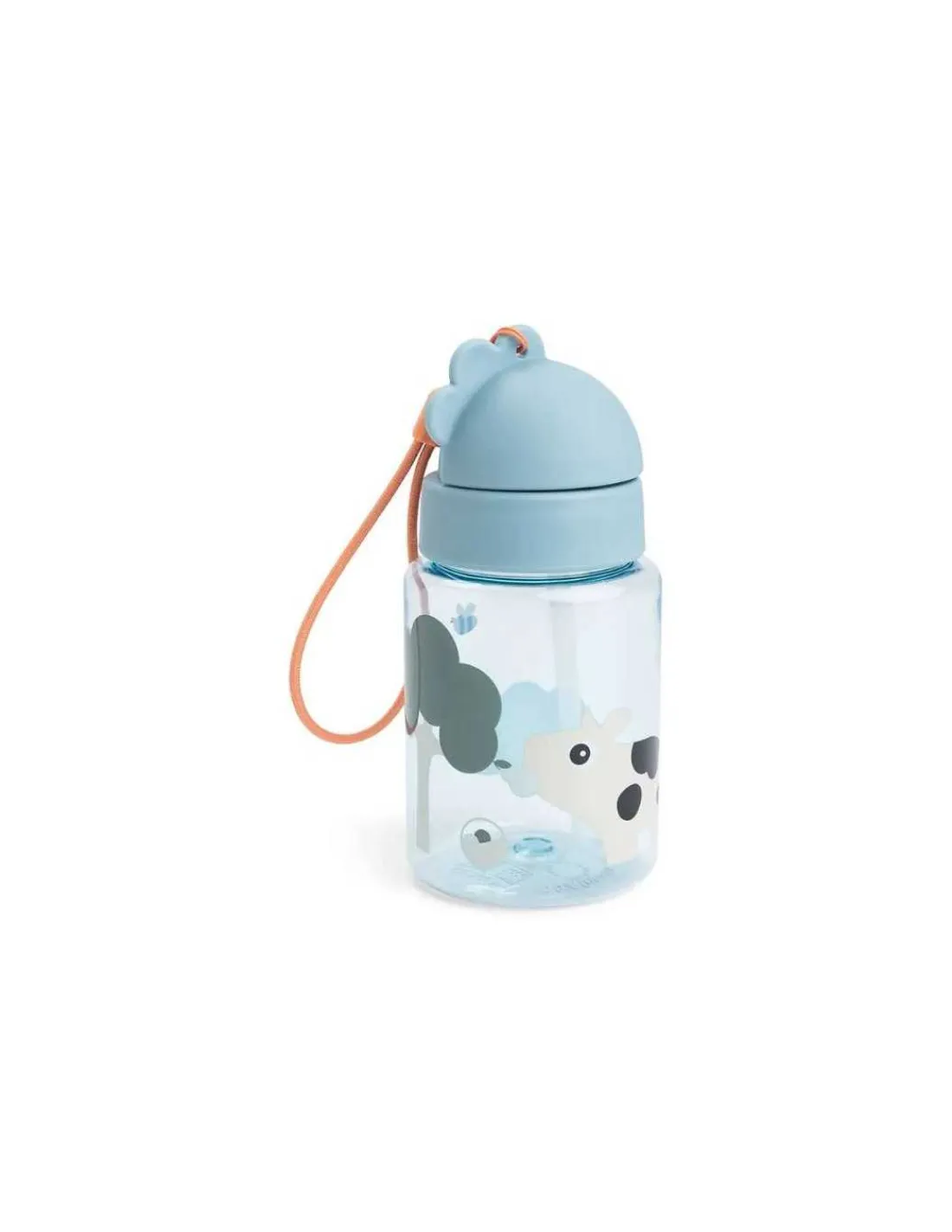 DONE BY DEER Botella con pajita Tiny Farm de 280 ml
