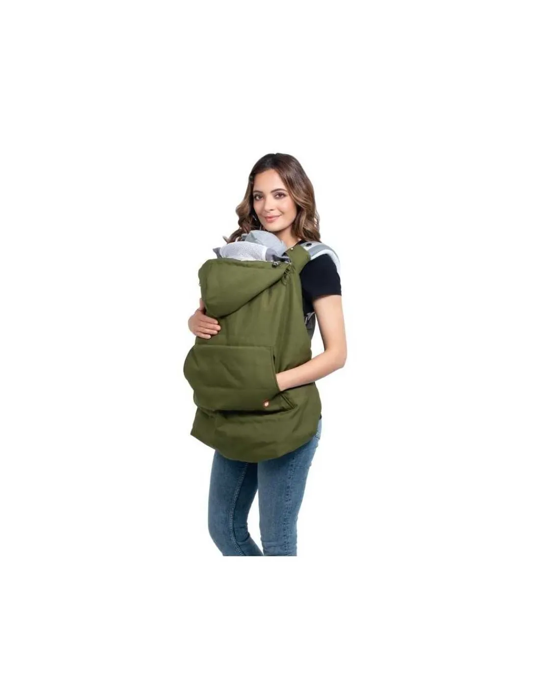 Wombat & Co London Cobertor porteo invierno Wombat Verde y Beige