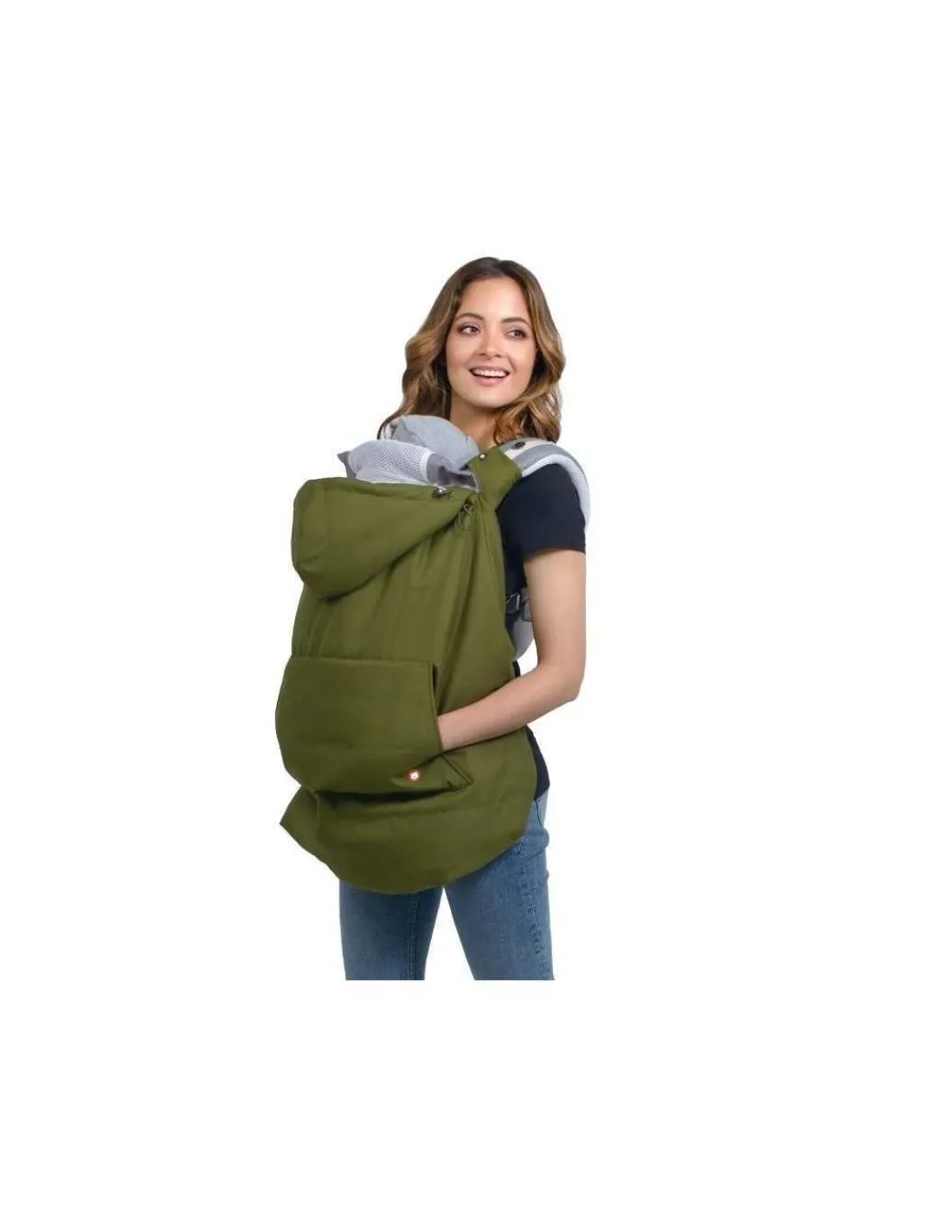 Wombat & Co London Cobertor porteo invierno Wombat Verde y Beige