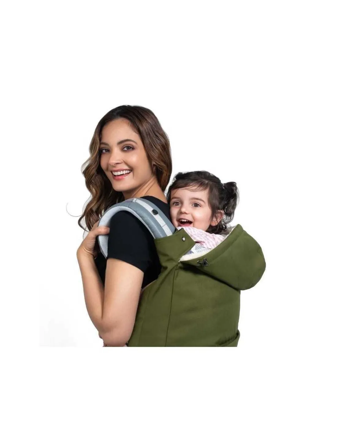 Wombat & Co London Cobertor porteo invierno Wombat Verde y Beige