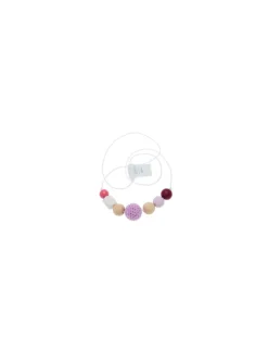 Bebe-llo Collar de Lactancia en silicona, madera y ganchillo Leila de