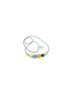 Bebe-llo Collar de Lactancia en silicona, madera y ganchillo Luan de