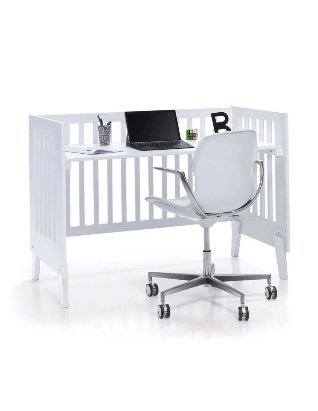 Alondra Cuna colecho blanca 4 en 1 NEXO 60x120cm de