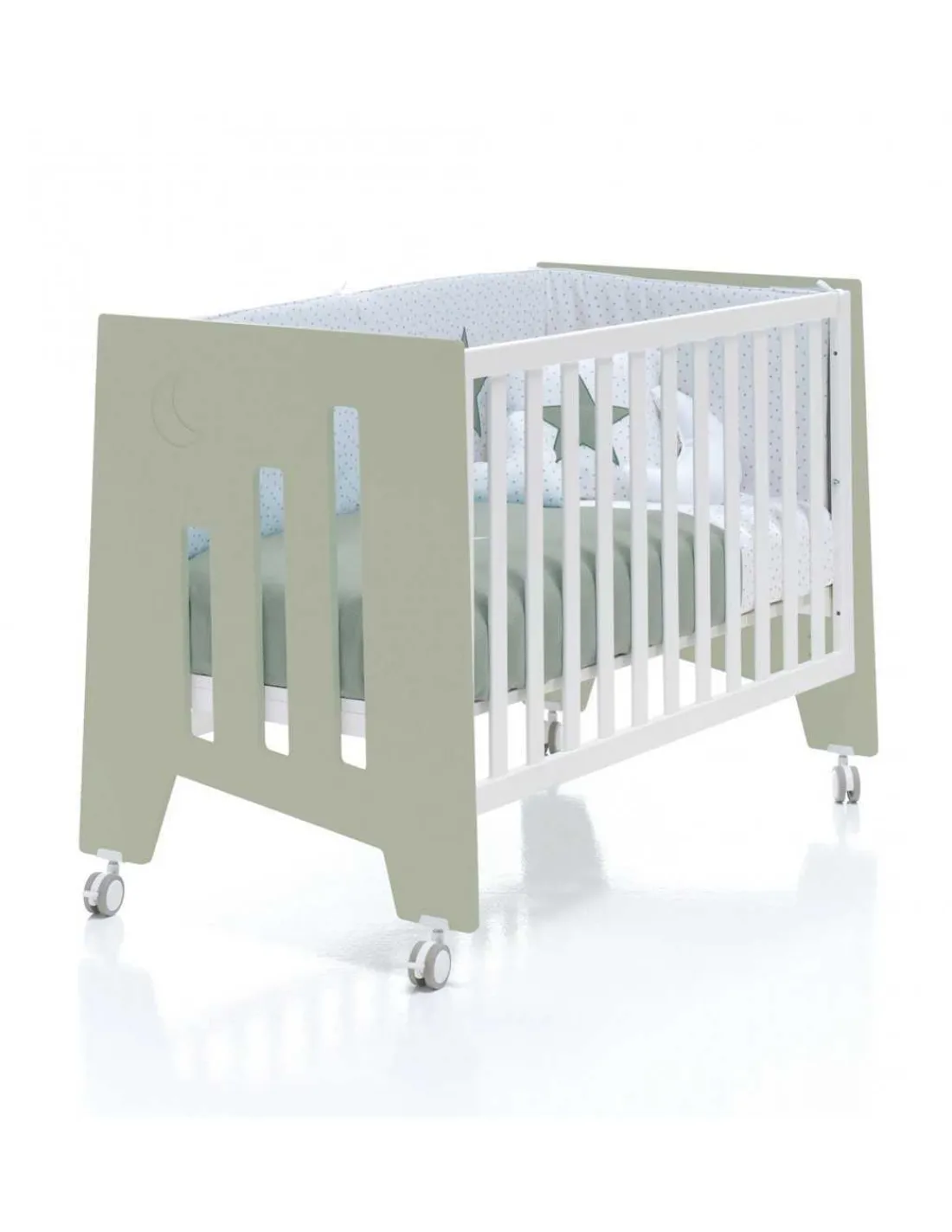 Alondra Cuna Colecho Evolutiva OMNI Verde Oliva 60x120cm de