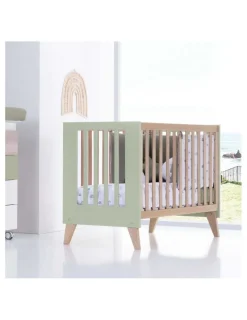 Alondra Cuna colecho madera y verde oliva 4 en 1 NEXOR 60x120cm de