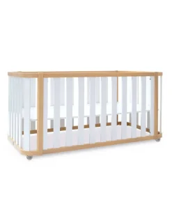 Alondra Cuna Colecho y Cama CREA PLUS DUE (3 en 1) Madera/Blanco 70x140cm de