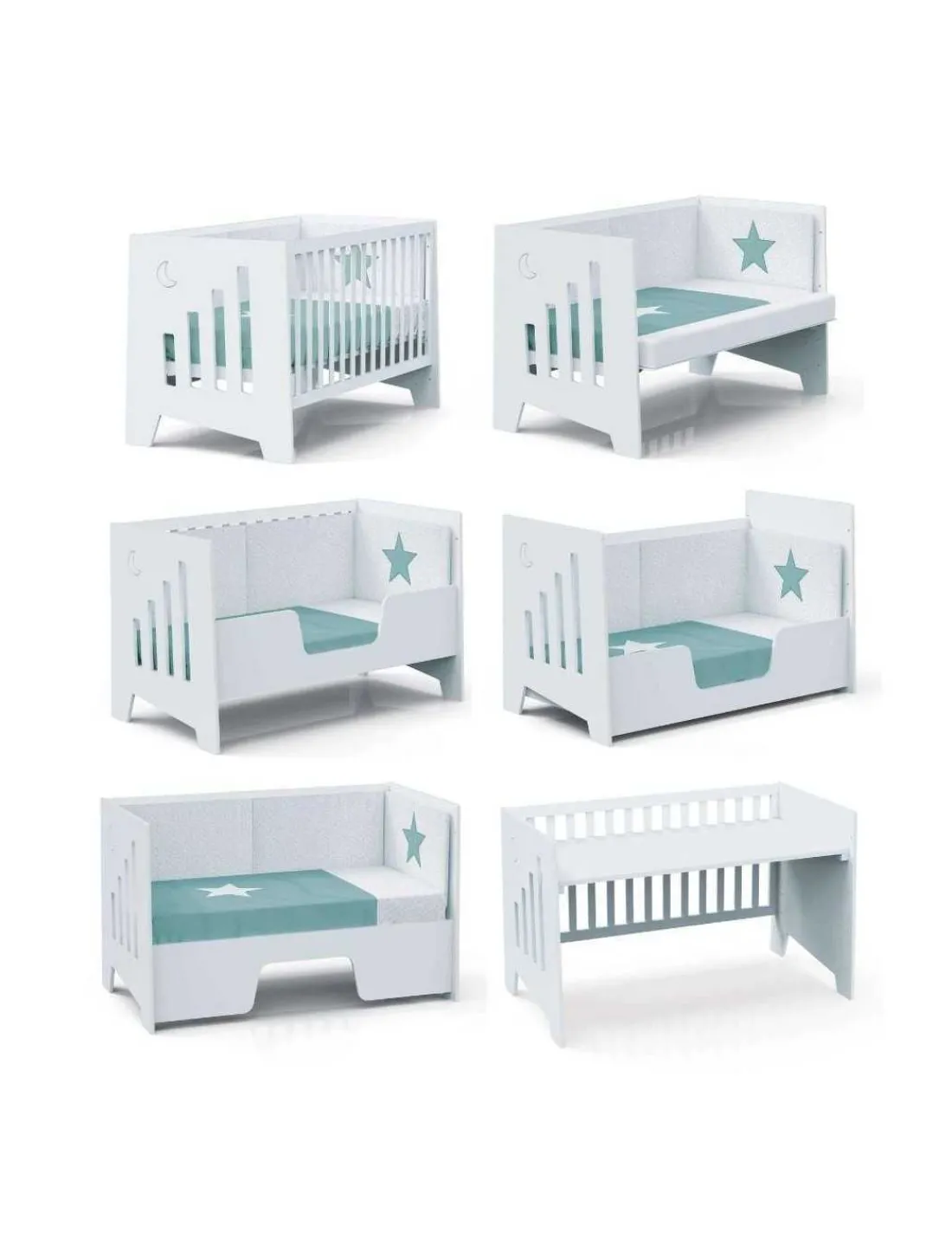 Alondra Cuna Colecho y Montessori OMNI XL Blanco 70x140cm de