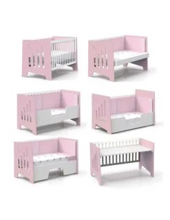 Alondra Cuna Colecho y Montessori OMNI XL Rosa 70x140cm de