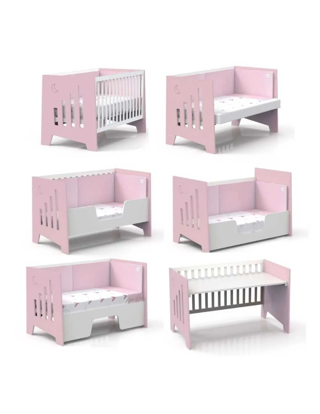 Alondra Cuna Colecho y Montessori OMNI XL Rosa 70x140cm de