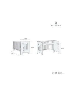 Alondra Cuna Colecho y Montessori OMNI XL Rosa 70x140cm de