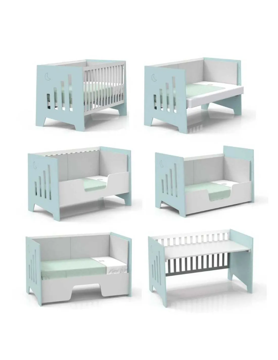 Alondra Cuna Colecho y Montessori OMNI XL Mint 70x140cm de