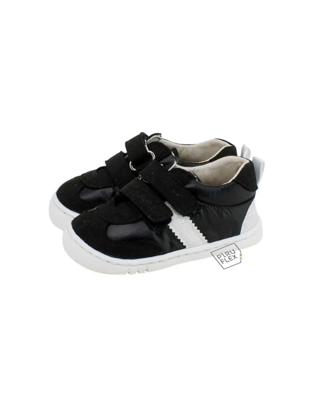 Piruflex Deportivas Calzado Respetuoso Nylon Negro y Blanco