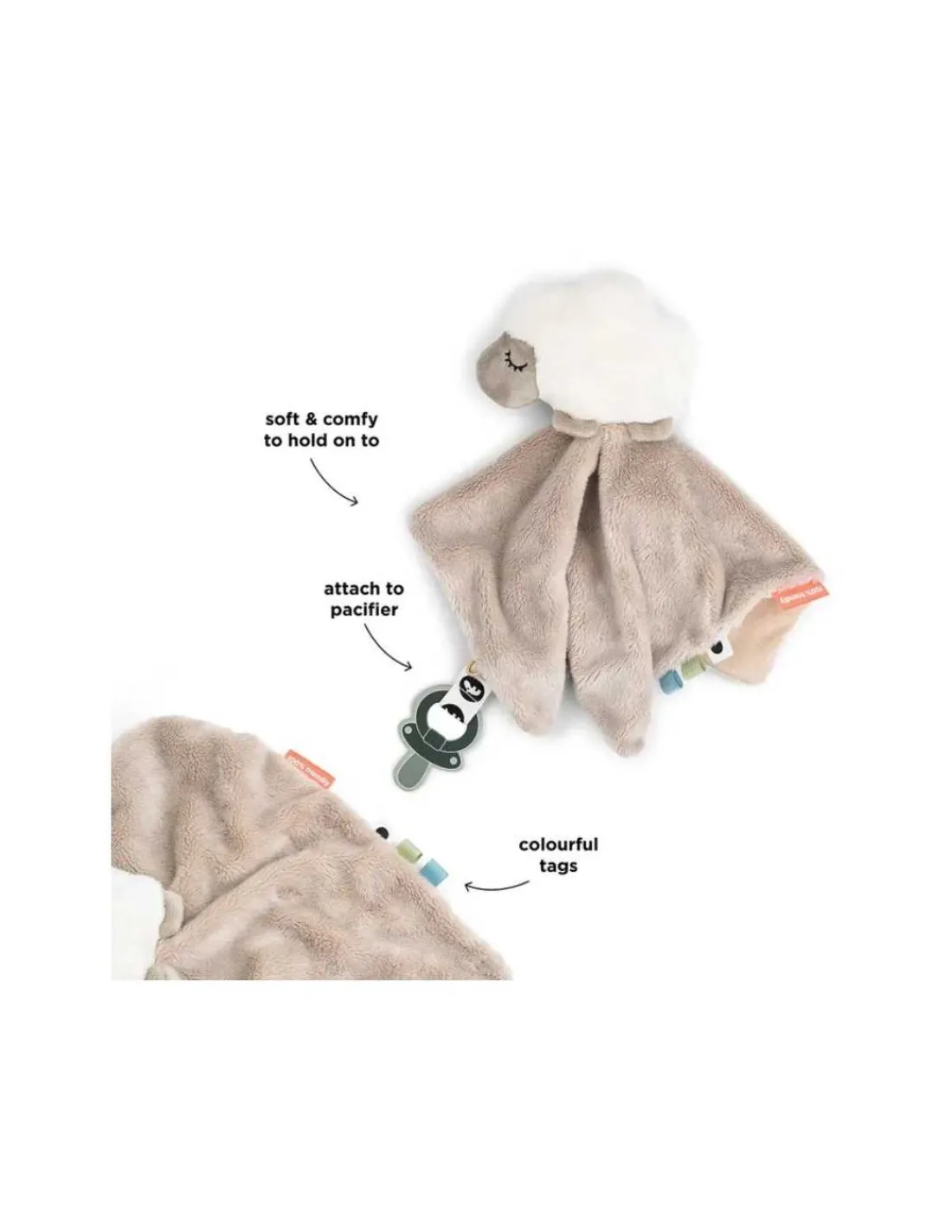 DONE BY DEER Dou dou Comfort blanket - Sheepy - Sand -