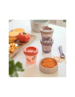 DONE BY DEER Envase porta snacks 3 pack de
