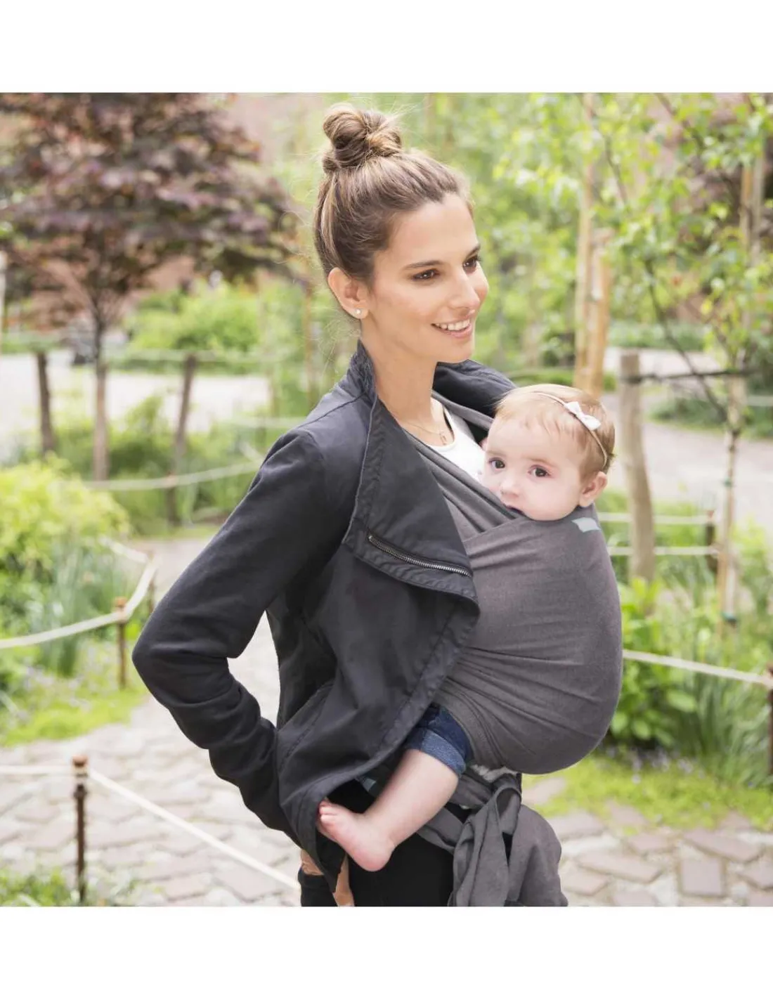 Moby Fular Portabebés Elástico Wrap Classic Slate