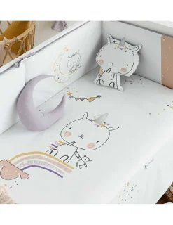 Bimbidreams Funda Nórdica y Protector Cuna Bunny de