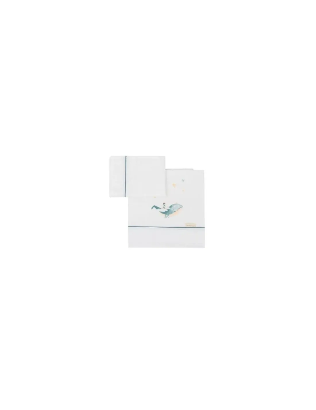 Bimbidreams Juego Sábanas Algodón 3 Piezas Moby Blanco de