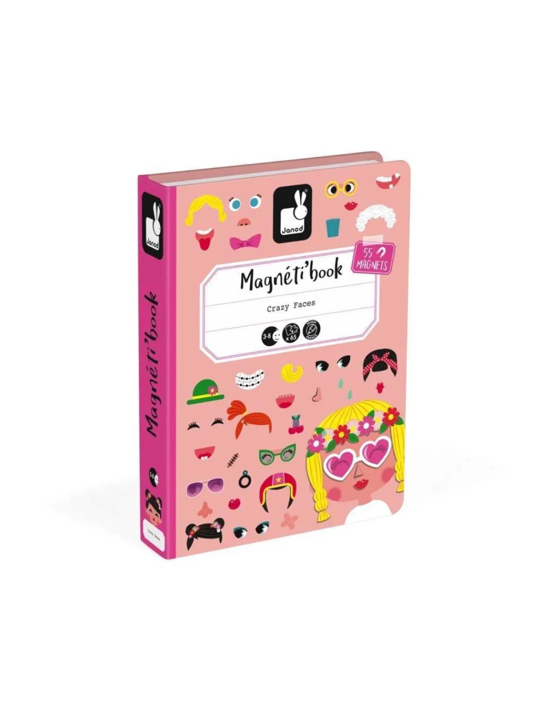Janod Magneti'book Caras Locas chicas de
