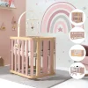 Alondra Minicuna Colecho evolutiva CREA PLUS TRE (4 en 1) Madera/Rosa de