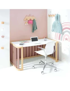 Alondra Minicuna Colecho evolutiva CREA PLUS TRE (4 en 1) Madera/Rosa de