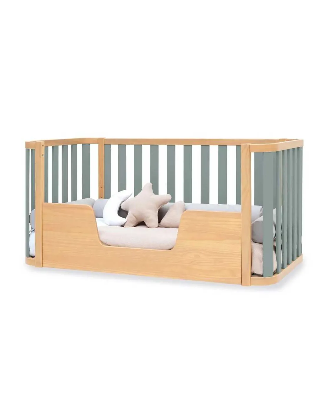 Alondra Minicuna Colecho evolutiva CREA PLUS TRE (4 en 1) Madera/Verde de