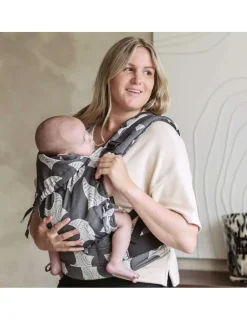 Fidella Mochila Fusión baby - Birds Black Ecru