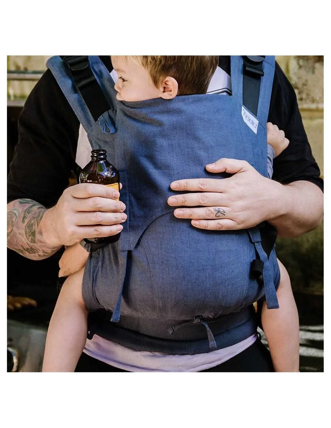 Fidella Mochila Fusion 2.0 | Chevron Denim Blue