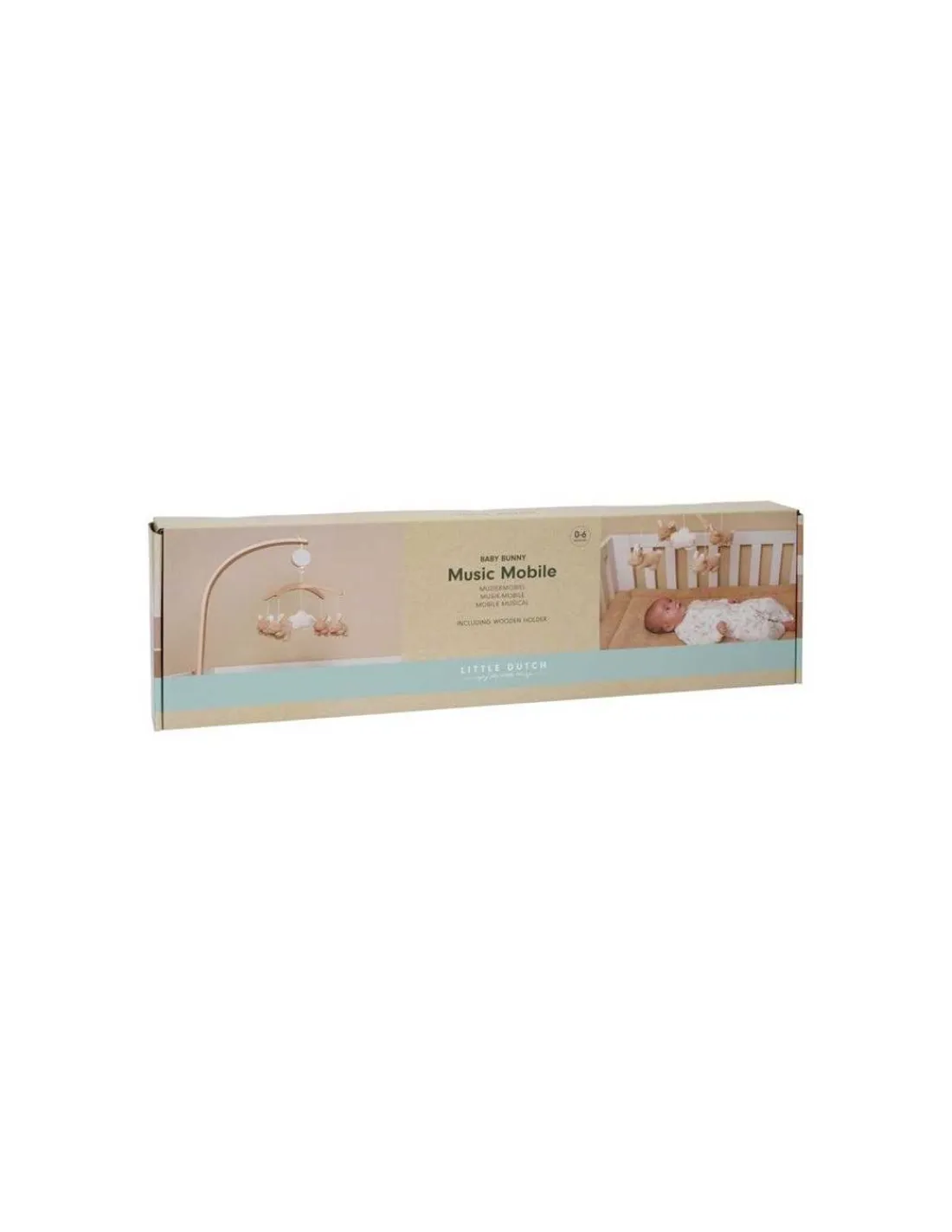 Little Dutch Móvil Musical de Madera Baby Bunny FSC de