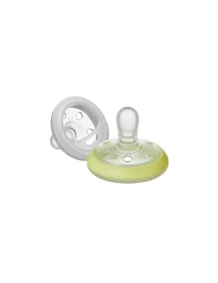 Tommee Tippee Pack 2 Chupetes Forma de Pecho Night Time