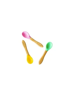 Eco Rascals Pack 3 Cucharas Bamboo Rosa-Verde-Amarillo de Eco Rascals