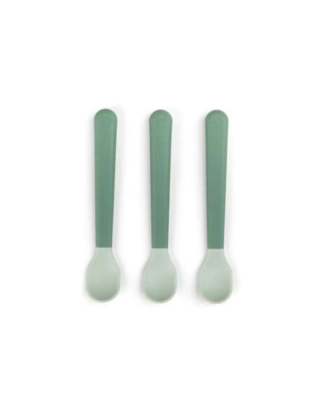 DONE BY DEER Pack 3 cucharas de fácil agarre foodie Verde de