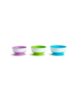 Munchkin Pack 3 cuencos con ventosa Stay-Put de