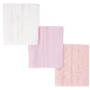 Bimbidreams Pack 3 muselinas de Algodón Stars Rosa de