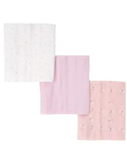 Bimbidreams Pack 3 muselinas de Algodón Stars Rosa de