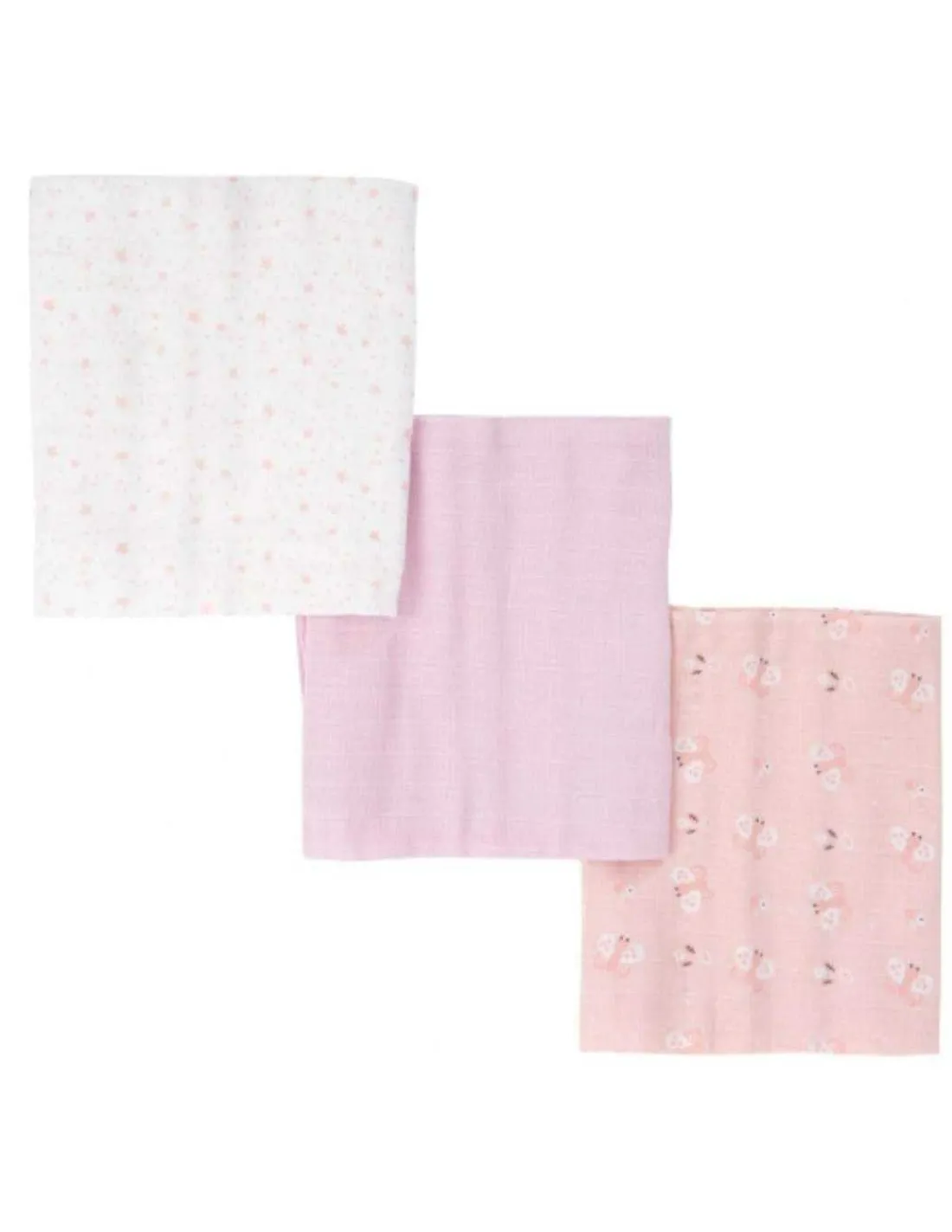 Bimbidreams Pack 3 muselinas de Algodón Stars Rosa de