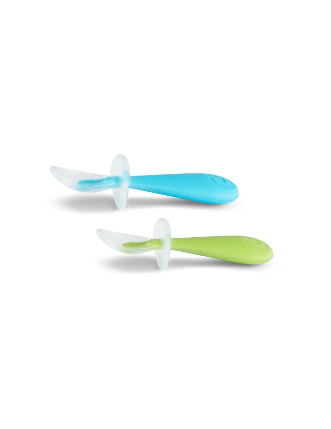 Munchkin Pack cucharas aprendizaje de silicona Gentle (2 ud.) | Nuevos colores | Color Aleatorio