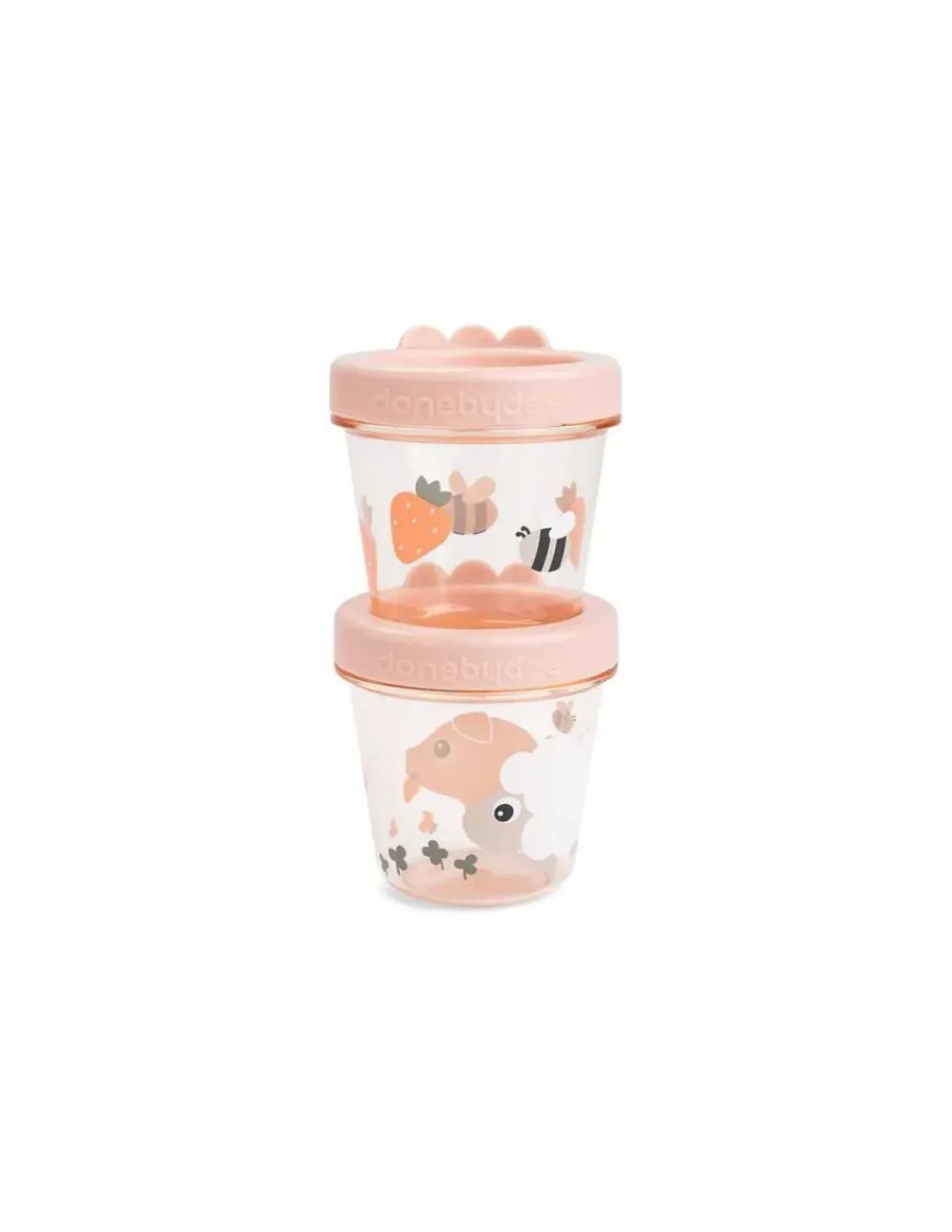 DONE BY DEER Pack de 2 recipientes para comida para bebés - Tiny farm de