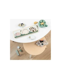 DONE BY DEER Puzzle Encajable Sensorial Pequeña Granja de