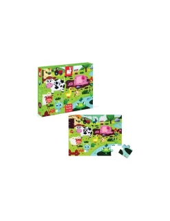 Janod Puzzle táctil Animales de la Granja de