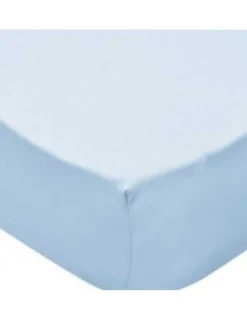 TextilBlanca Sábana Bajera Ajustable para Minicuna y Cuna Color Celeste varias medidas