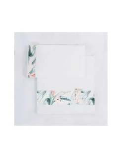 Bimbidreams Sábanas 3 Piezas Minicuna 80x50 Flamingo