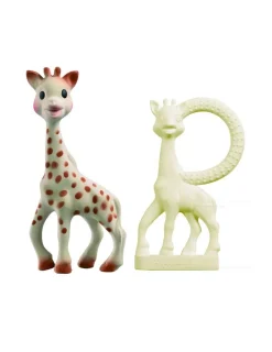 Sophie la Jirafa Set Juguete mordedor Sophie la Girafe + Anillo de dentición Sophie la Girafe de Regalo